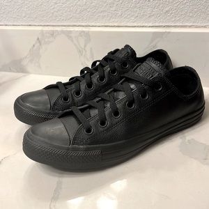 Practically New Leather Chuck Taylor Low Top Shoes